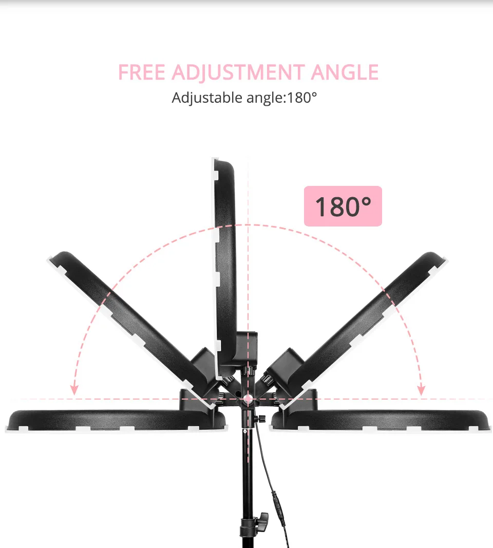 Travor кольцевой светильник для фотостудии светильник ing светодиодный кольцевой светильник 14 дюймов 18 дюймов для камеры телефона с регулируемой яркостью кольцевой светильник со штативом