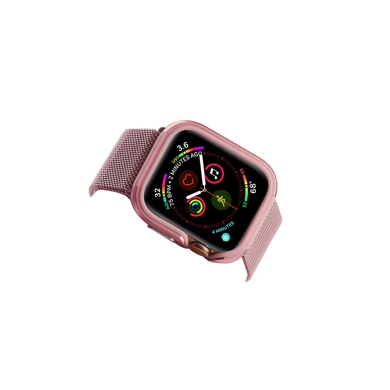 Магнитный металлический чехол для часов Apple Watch Series 5 4 Iwatch 40 мм 44 мм Тонкий ТПУ защитный чехол бампер