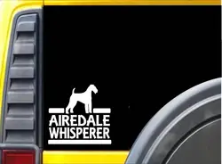 Airedale Whisperer стикер J931 6 дюймов собака наклейка на оконное стекло