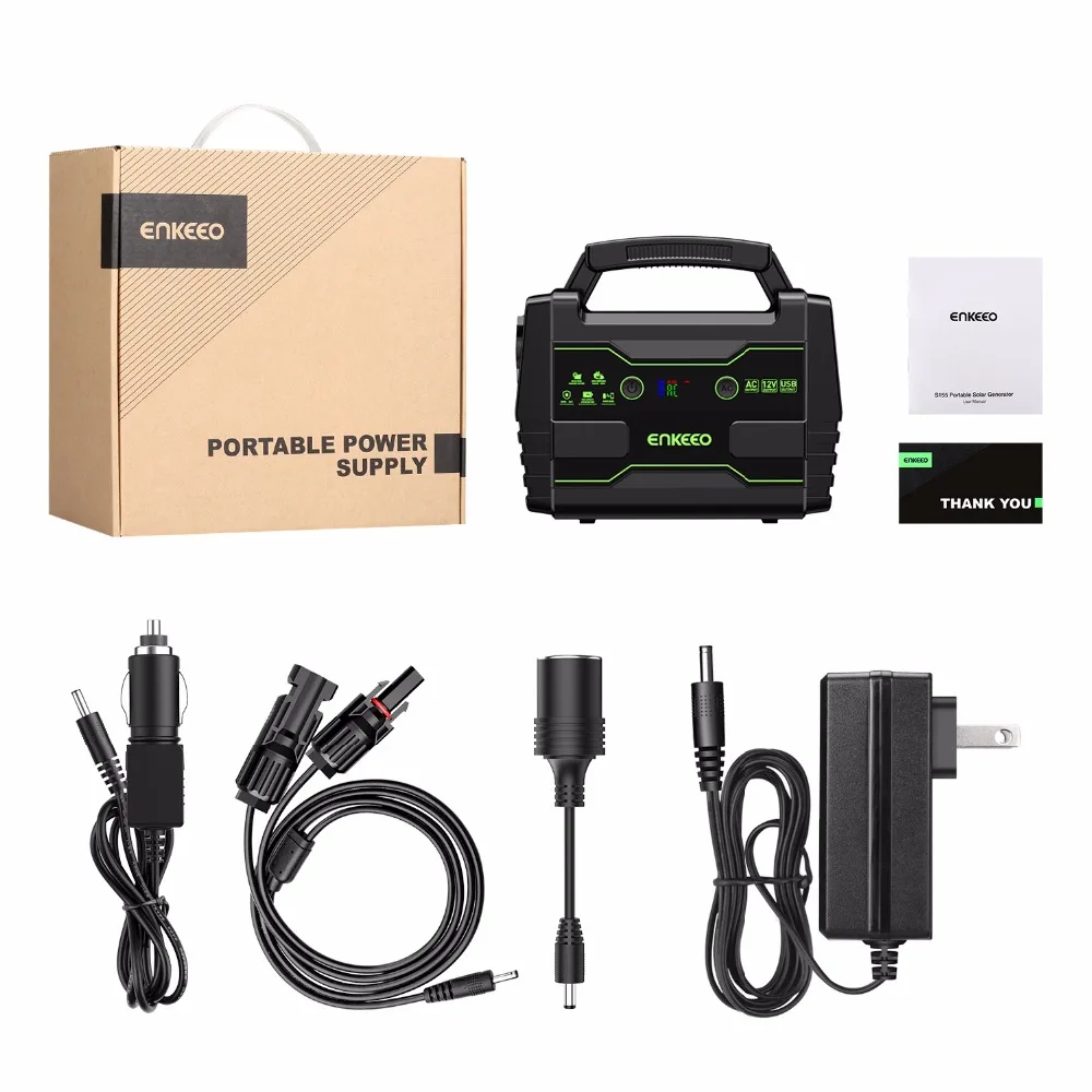 Enkeeo S155 155Wh Portable Power Source QC3.0 Power Station with ...