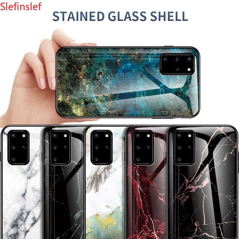 Чехол для телефона Samsung Galaxy S20 Ultra Plus чехол A51 A71 A50 A50s A30s A70 из закаленного стекла с