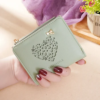 

Fashion Small Female Purse short purse Lady Letter Snap Fastener Zipper Short Clutch Wallet Solid Vintage Matte Women Wallet