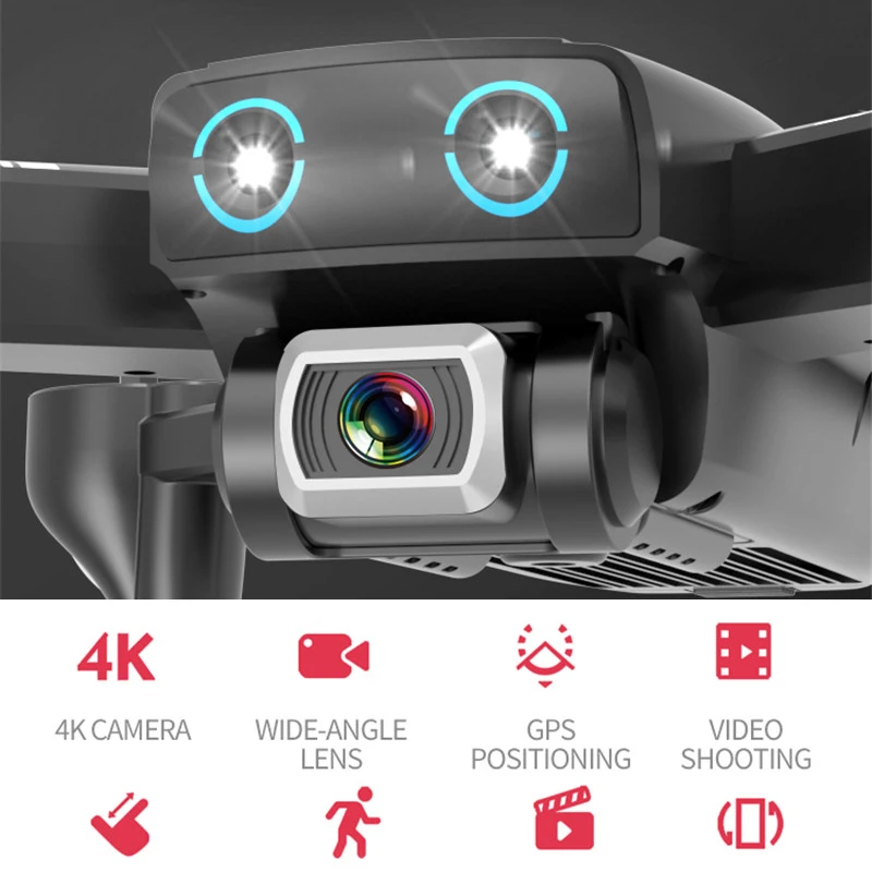 Радиоуправляемый Дрон s167 4K HD камера Gps дроны Wi Fi FPV 1080P Квадрокоптер без сигнала