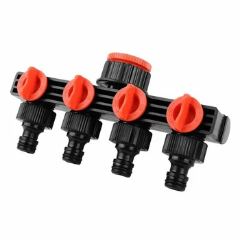

4 Way Garden Water Tap Splitter Adaptor Quick Thread Hose Pipe Connector Adapter Watering Flowerbeds, Lawns, Vegetable And Herb