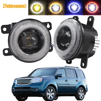 

2in1 Car Fog Light Assembly Angel Eye LED Daytime Running Lamp DRL 30W 8000LM 12V Accessories For Honda Pilot 3.5L V6 2012-2015