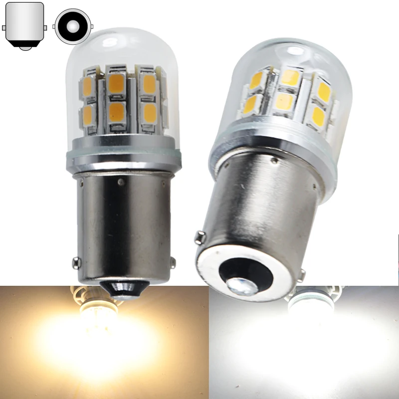 10x LED Bulb Car Lamp BA15S 1156 1259 12-24V 72 3014 Silicone Light Cool White 
