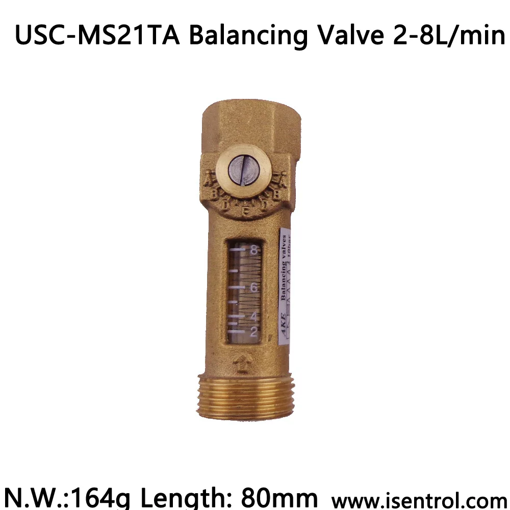 G3/4 Male* G1/2 Female Mechanical Flow Meter Reading 28l/min Uscms21ta Spring Flowmeter Brass