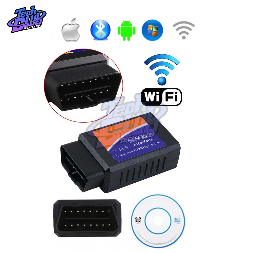 ELM327 WIFI V1.5 OBD2 Car Diagnostic Scanner Best Elm327 WI-FI Mini ELM 327 V 1.5 OBDII for Android iOS Diagnostic Tool