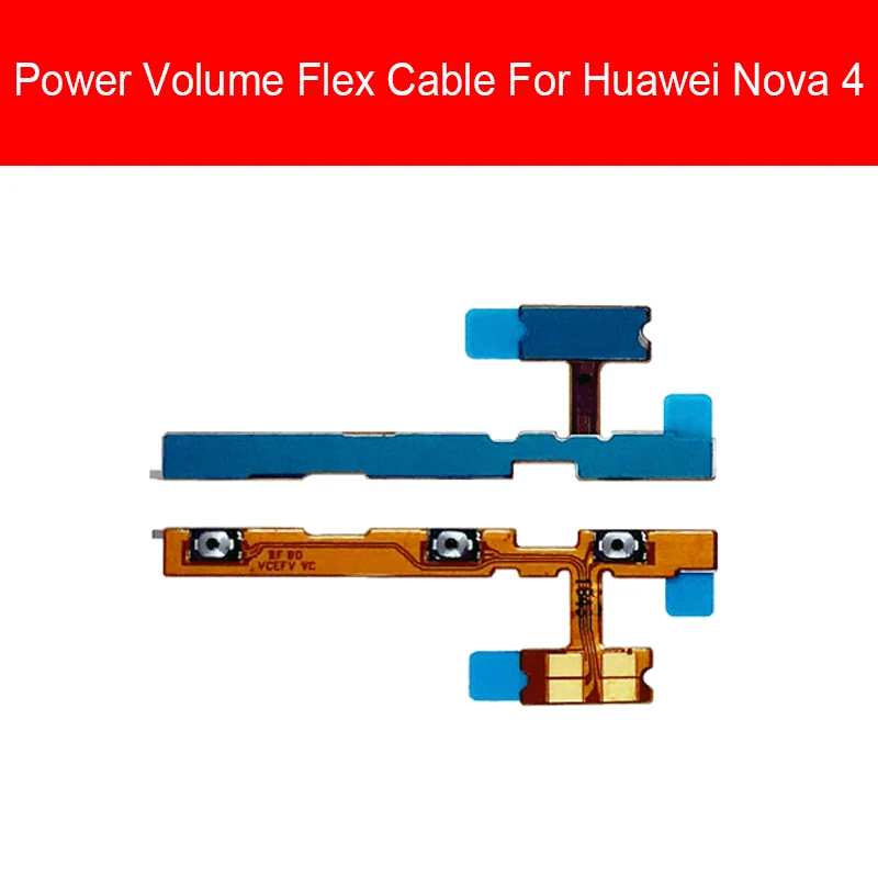 Nova 4 Объем и Гибкий Силовой кабель для Huawei NOVA 2 2i 2 плюс 2S 3 3e 3i 4 4e 5i 5Pro Lite Мощность кнопка регулировки громкости гибкий кабель-лента с Запчасти - Цвет: Nova 4