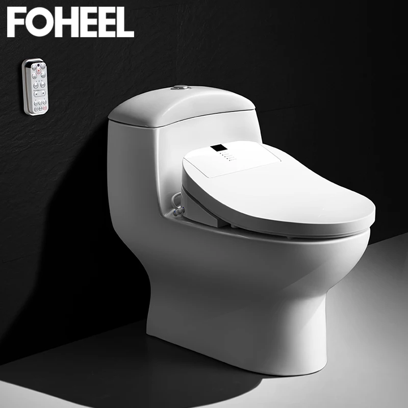 FOHEEL, умное сиденье для унитаза, электрическое покрытие для биде, светодиодный светильник, для мытья, сухой, с подогревом, массажный туалет, удлиняющая, умная крышка для унитаза
