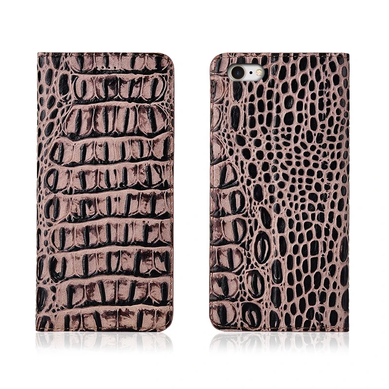

Crocodile Back Pattern Genuine Real Leather Magnetic Flip Phone Bag For Apple iphone 6S Plus/iPhone 6S Phone Case Coque Funda