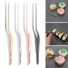 1Pc 14cm Stainless Steel Tweezer Plating Chef Food Tweezer BBQ Clip Barbecue Tongs Serving Presentation Kitchen Tools Cooking ► Photo 1/6