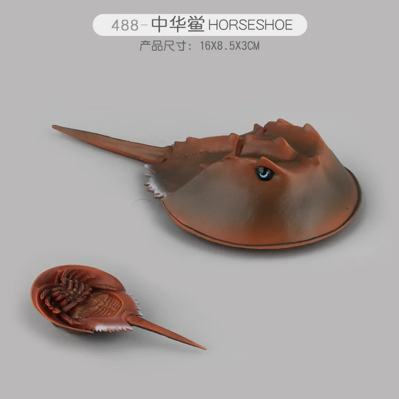 Морская жизнь животные Акула КИТ МОДЕЛЬ фигурки моделирование горбатый Белуга синий игрушечные киты подарок для детей - Цвет: Horseshoe crab