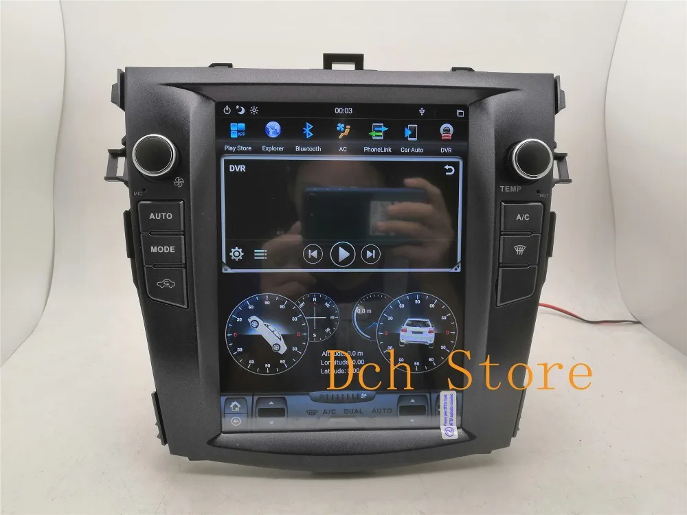 10,4 ''вертикальный экран Tesla стиль Android 8,1 автомобильный DVD gps для Toyota Corolla 2006 2007 2008 2009 2010 2011 2012 2013 ips радио