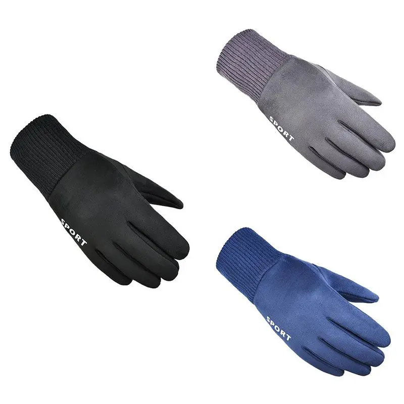 1 пара зимних перчаток, перчатки для сенсорного экрана, женские и мужские термошерстяные перчатки для лыжного спорта, перчатки для бега