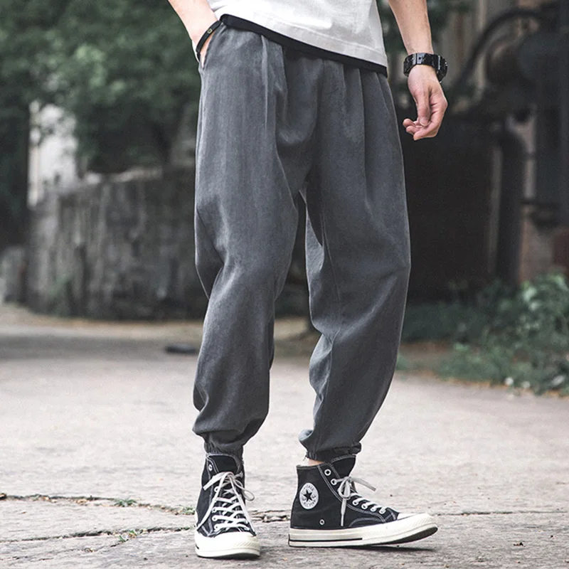 Harem Pants Men Spring Summer Casual Joggers Mens Pants Solid Color Ankle-length Trousers Men Harem Pants Men Spring Summer Casual Joggers Mens Pants Solid Color Ankle-length Trousers Men