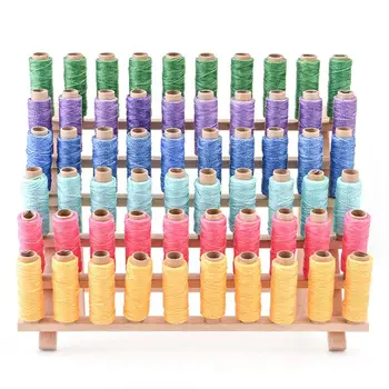 

Foldable Wood Thread Stand Rack Organizer Wall Mount 60 Spool Cone Embroidery