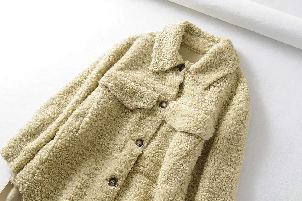 Увядший английский стиль Высокая улица овечья шерсть карманы Свободная куртка для женщин casaco feminino jaqueta feminina длинная куртка пальто для женщин