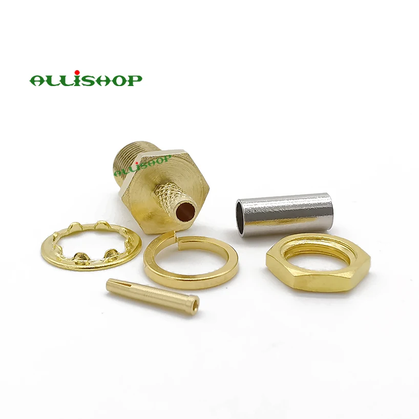 

2Pcs SMA Connector Adapter SMA Female Jack Nut RF Coax Crimp for RG316 ,RG174,LMR100 Cable SMA Female Goldplated Connector