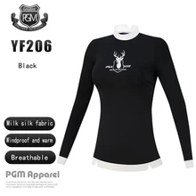 Новинка! Тренировочная футболка женская осенняя/зимняя белая/черная одежда с длинным рукавом Круглый вырез нижняя рубашка облегающая полная быстросохнущая футболка для гольфа