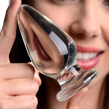 Huge Crystal Glass anal plug sex toys for woman lesbian G SPOT squirt BIG BALL GAY DICK anus prostate stimulation Toy BUTT plug 3