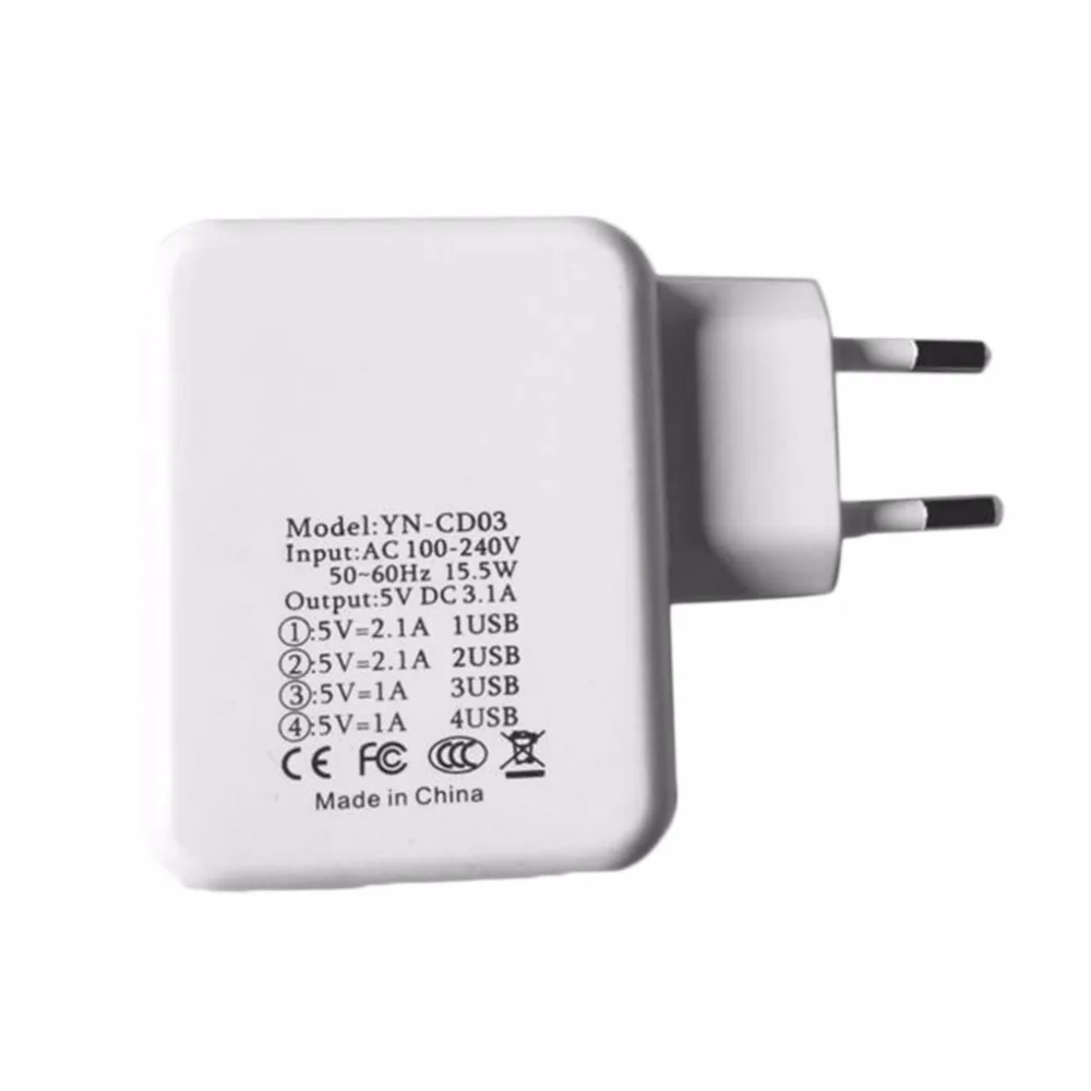 Горячий usb-хаб адаптер питания настенное домашнее зарядное устройство для телефона 4 порта