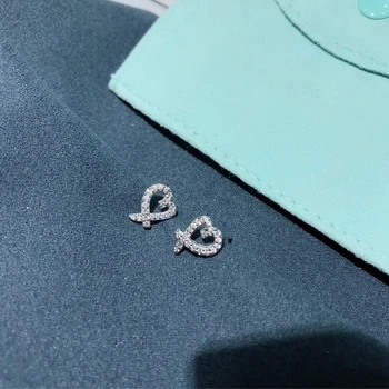 

Hot Pure 925 Sterling Silver Hollow Fair Love Heart Stud Earring OL Elegant Women Wedding Jewelry