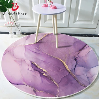 

Bubble Kiss New Pink Marbled Round Carpet Modern Geometric Living Room Sofa Carpet Home Bedroom Decor Carpet Girl Room Area Rug