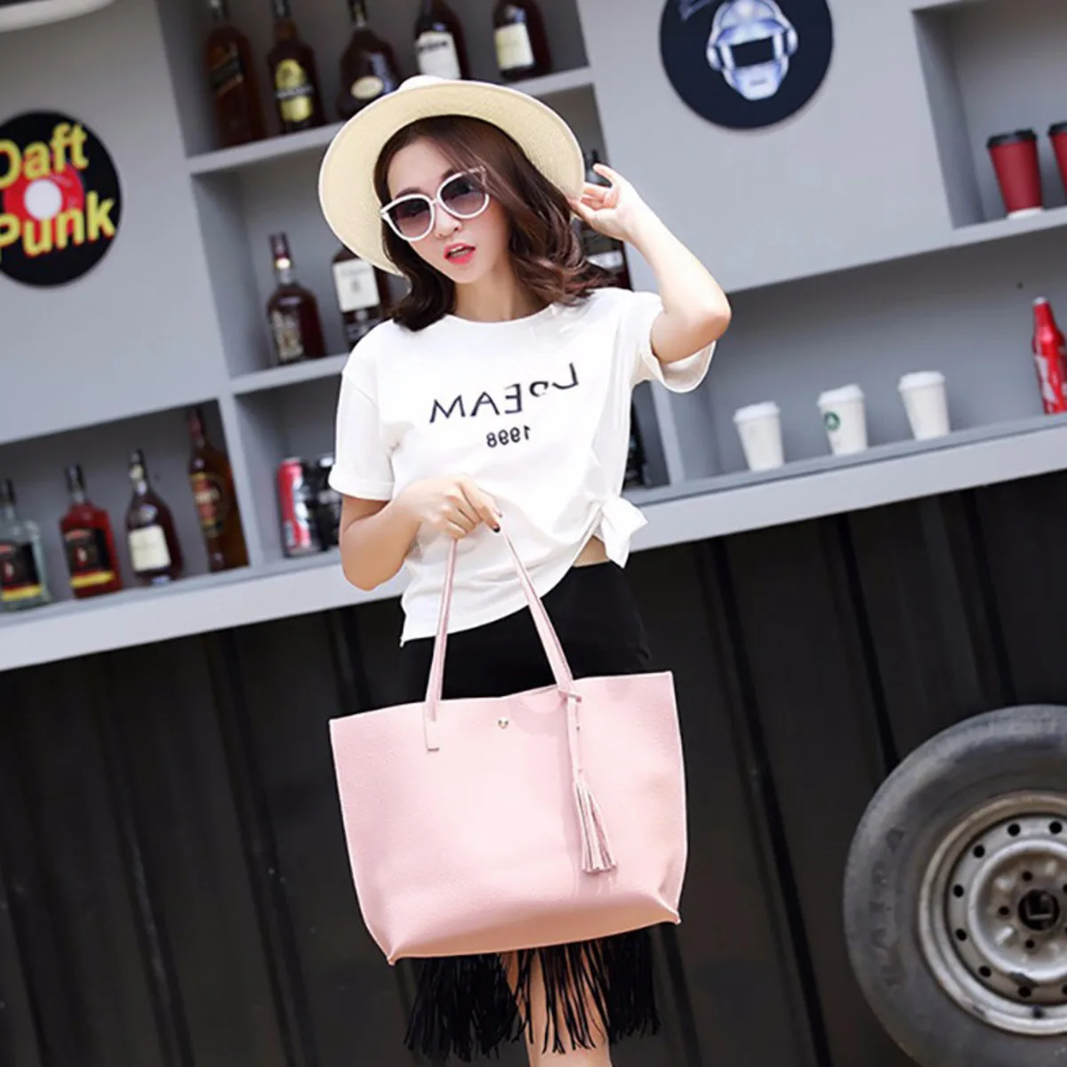 2017 Luxury Brand Женщины Сумка Из Мягкой Кожи Топ Ручка Сумки Женские Кисточкой Tote