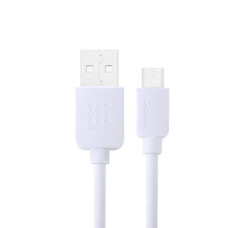 White HAWEEL 2 м высокоскоростной Micro USB для USB синхронизации данных зарядный кабель для Galaxy, huawei, Xiaomi, LG, htc и других смартфонов Android - Цвет: White