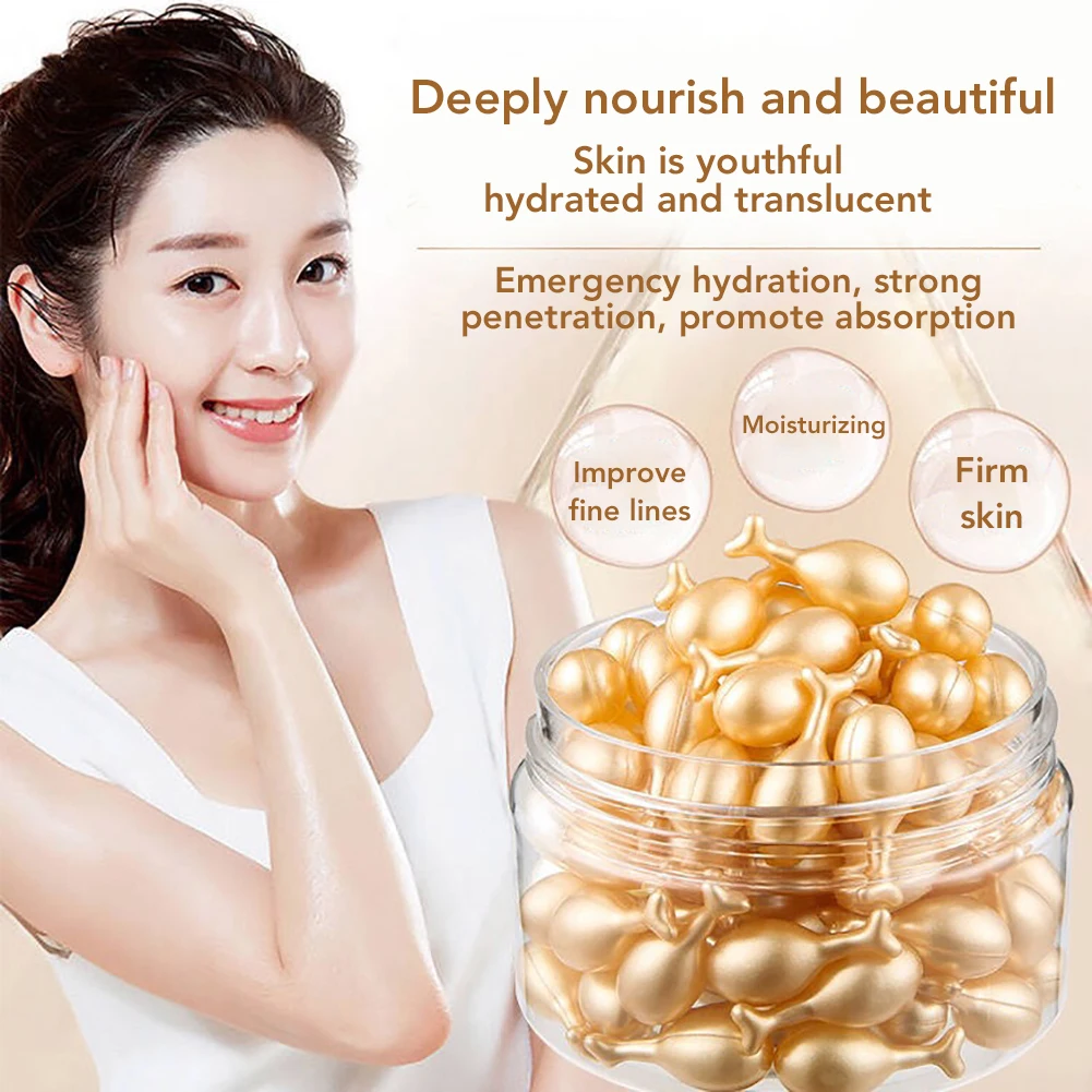 100Pcs/bottle Hyaluronic Acid Capsules Essence Moisturizing Anti Aging