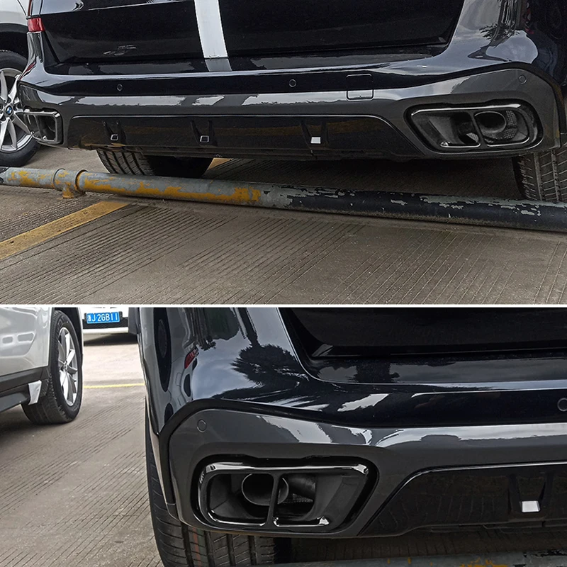 2 шт. глянцевый черный хром для нового BMW X5 G05 X7 G07 2019 2020 модель выхлопной трубы из