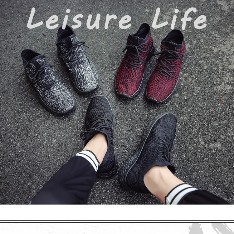 Тип высококачественных летающих тканых кроссовок; Sapatos masculinos; нескользящая мужская обувь на шнуровке; повседневная обувь для бега