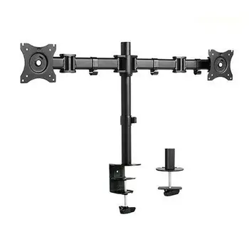 

Desktop Clamping Full Motion 360 Degree Dual Monitor Holder Stand 10"-27"LCD LED Monitor Mount Arm Loading 8kgs Each Head