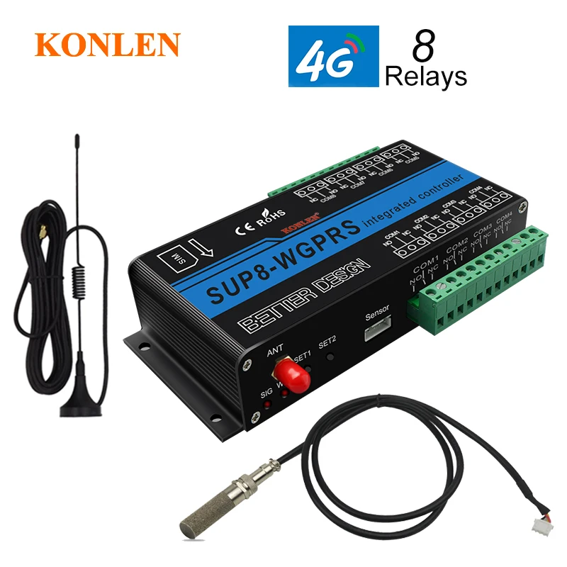 4G 3G GSM Power Switch 8CH Relay Controller Timer GPRS APP SMS Smart