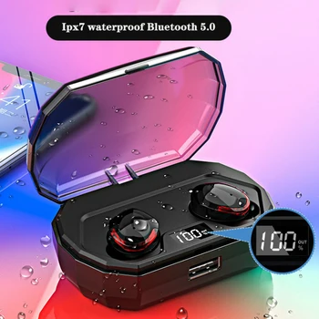 

DaoLxi Bluetooth wireless headset Digital ess Power Display earbuds Earbuds Headset Touch Sports Stereo Cordless earphone