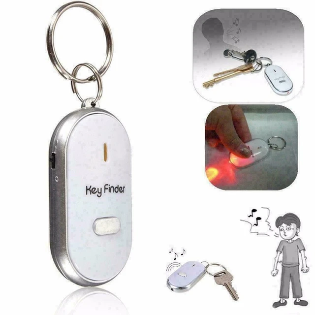 Mini Whistle Anti Lost KeyFinder Alarm Wallet Pet Tracker Smart Flashing Beeping Remote Locator Keychain Tracer Key Finder + LED 3