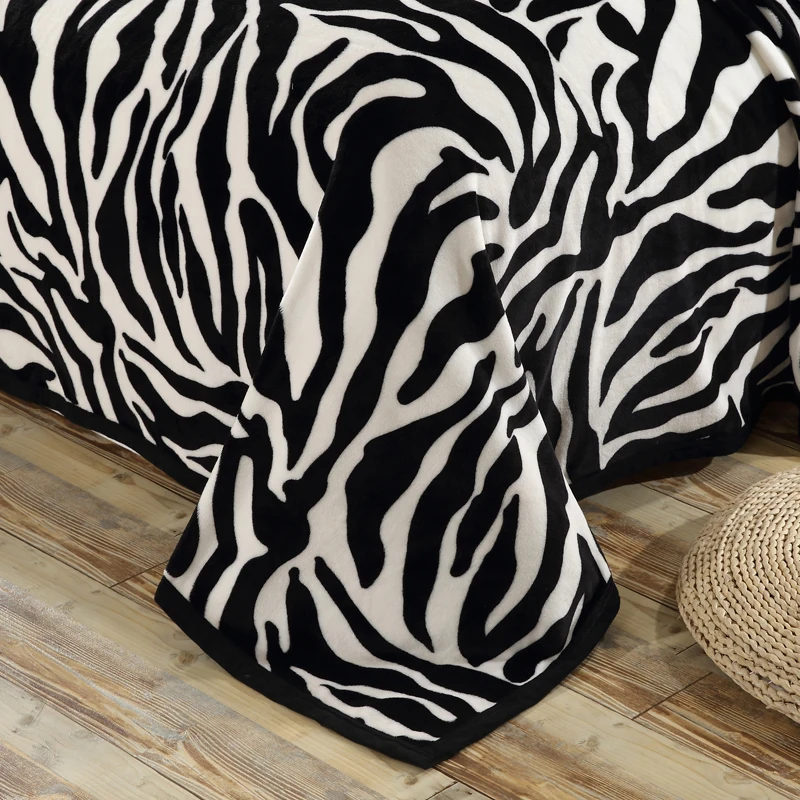 Мягкое домашнее Коралловое плюшевое одеяло покрывало для кровати и дивана рисунок зебры одеяло удобное мягкое дышащее портативное