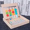 Montessori-jouet en bois pour enfant, jeu éducatif et de réflexion logique, Double face, formes de couleurs ► Photo 2/6