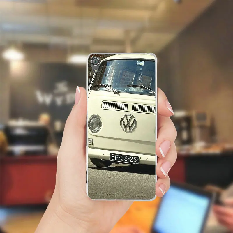 Силиконовый мягкий чехол для телефона для sony Xperia Z Z1 Z2 Z3 Z4 Z5 Compact Mini M2 M4 M5 E3 T3 Volkswagen Vw T1 розовый синий - Цвет: Picture 3