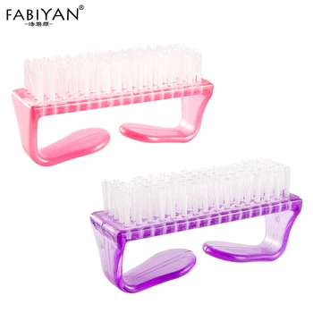 

2Pcs Manicure Cleaning Nail Art Powder Dust Remove Brush Set For UV Gel Care Big Angle Soft Tool Accessory Plastic Handle