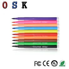 Съедобная Окраска ручка для выпечки крюк линия черная ручная роспись помадка выпечка печенья Шелковый цветок пищевой кисти для рисования