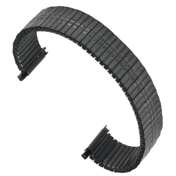 

Watch Band Black Stainless Steel Watch Strap Useful Metal Replacement Strap for Smart watch Beautiful NO Buckle Elastic