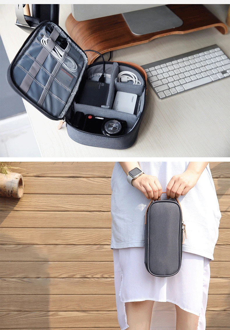 Portable Travel Cable Bag Wires Charger Electronic Accessories Digital Gadget Devices Divider Organizer Case Cosmetic Kit Pouch