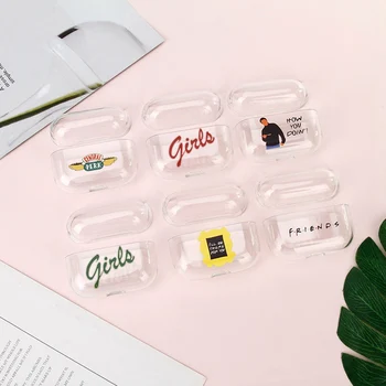 

TV Friends Girls Earphone Case For Apple iPhone Charging Box For AirPods Pro Hard Transparent Protective Cover Accessories