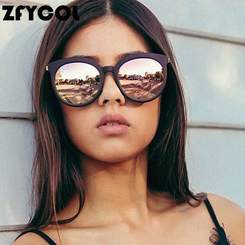 ZFYCOL модные квадратные солнцезащитные очки для женщин 2019 зеркало Большая оправа