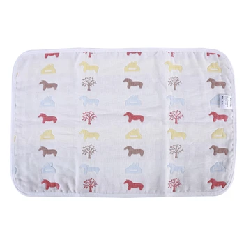 

Printed Baby Pillow Towel Cotton Five-layer Gauze Children's Towel Cotton Pillow Towel Sweat-Absorbent Breathable