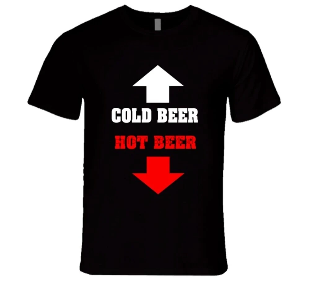 Забавная логическая футболка с изображением холодного пива | Мужская одежда