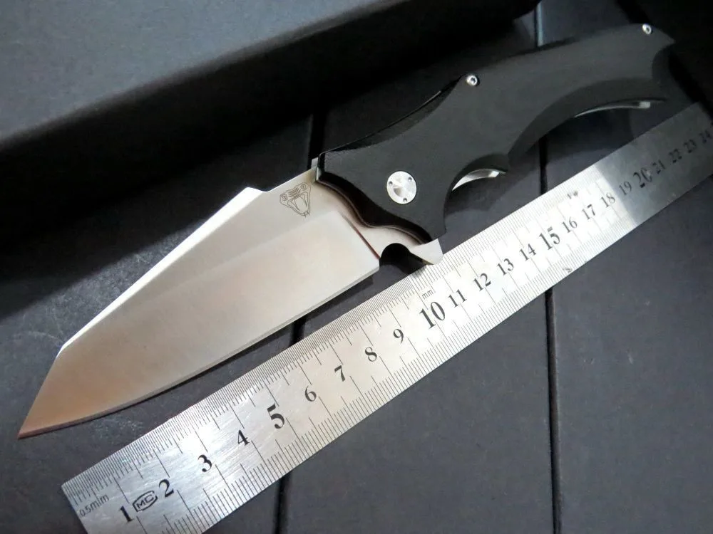 Черный Открытый Складной нож G10 ручка 440C Лезвие EDC кемпинг охотничьи ножи инструмент выживания - Цвет: Черный