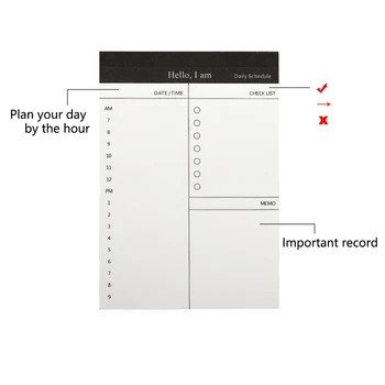 

Planned Notes Planner Notebook Book Diary School Office Supply Student Stationery Notepad Planner Ring Binder Paper